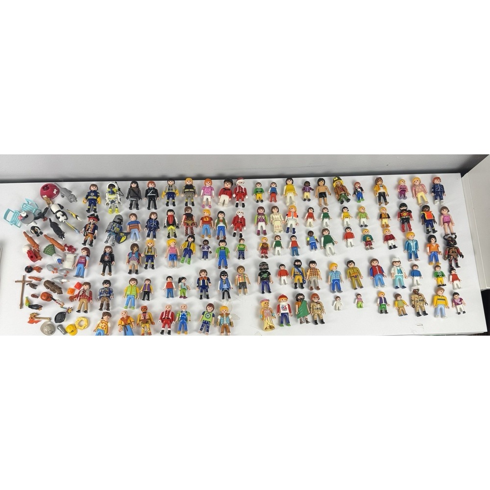 Huge Playmobil Lot 100+ Figures Animals Accessories Bulk Kids Toy Bundle